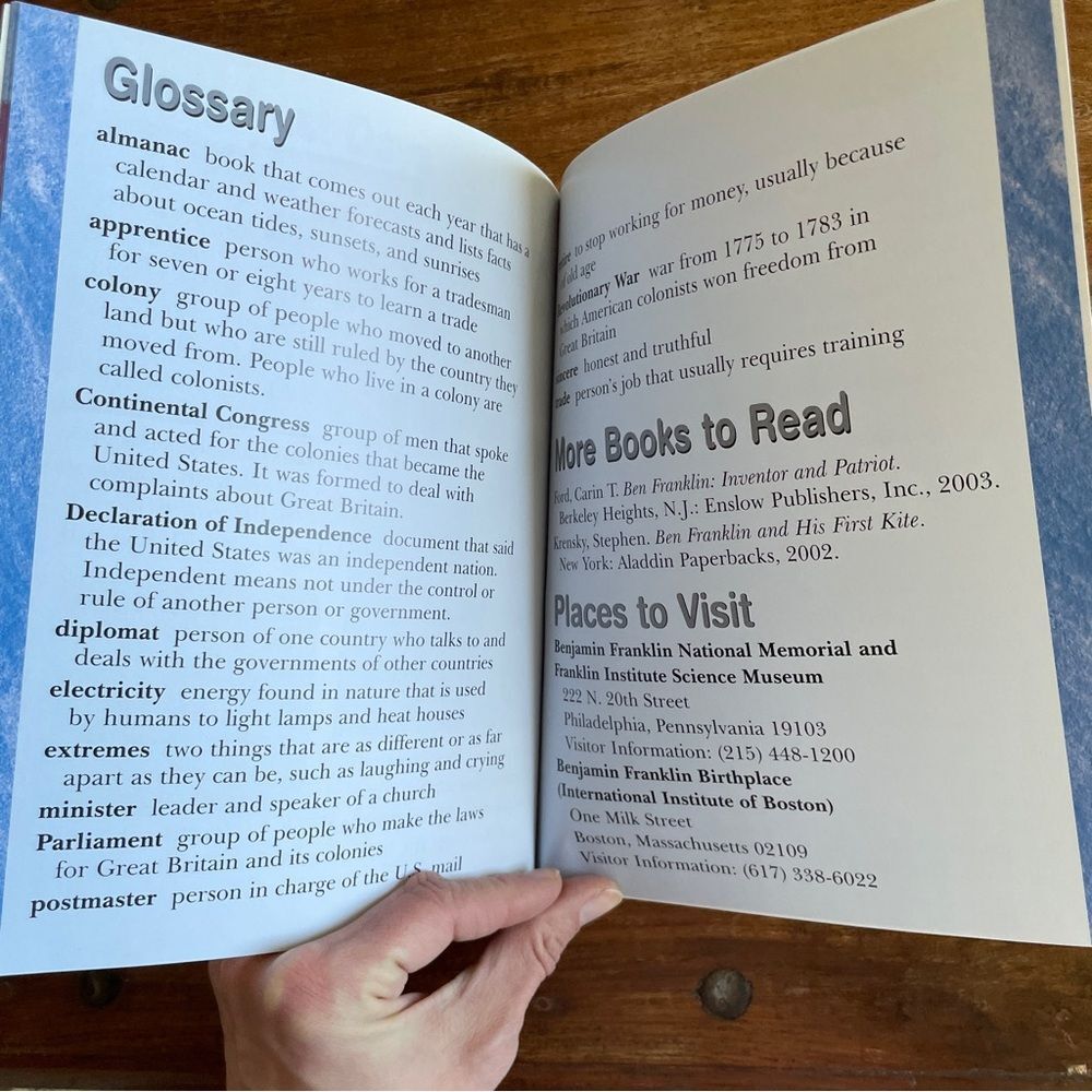 Benjamin Franklin Book American Lives Early Readers History Founding Fathers - Picture 5 of 6